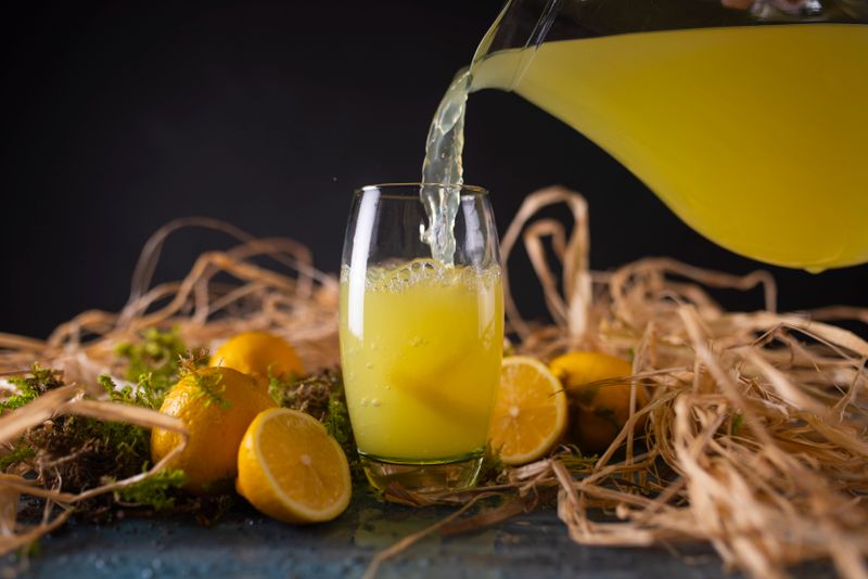 Craft lemonade with fresh citrus fruits