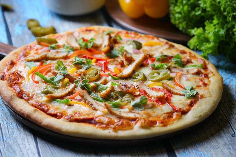 Pepperoni pizza with crispy edges